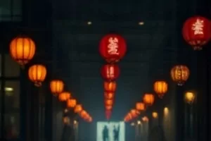 《风筝与铁轨》家庭片封面，绿皮火车与天空中飘起的风筝