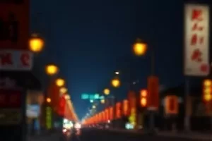 《沙丘旅店》悬疑片封面，荒漠公路尽头孤零零的霓虹招牌